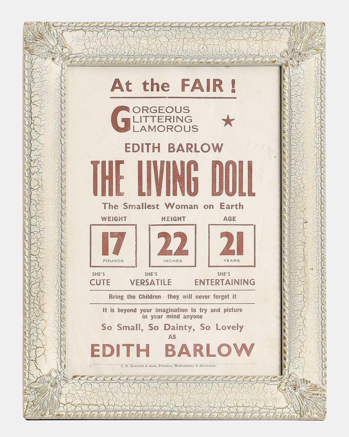 Lot 31 - Three unusual Fairground 'freak' advertising posters or handbills