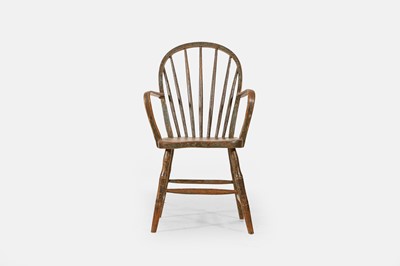 Lot 268 - A painted ash and elm Windsor chair