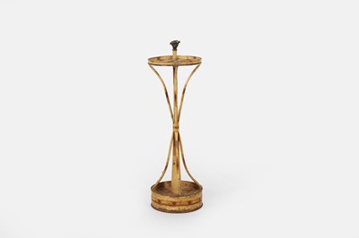 Lot 193 - A Regency painted faux bamboo toleware stick stand