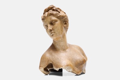 Lot 75 - A wax bust of Diana
