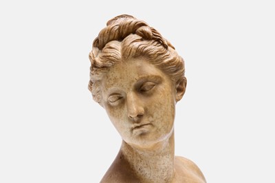 Lot 75 - A wax bust of Diana