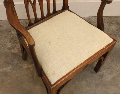 Lot 515 - A George III gothic walnut armchair
