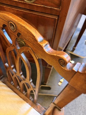 Lot 515 - A George III gothic walnut armchair