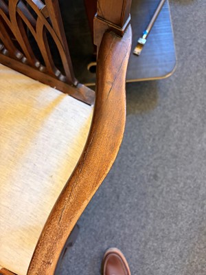 Lot 515 - A George III gothic walnut armchair