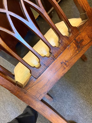 Lot 515 - A George III gothic walnut armchair