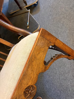 Lot 515 - A George III gothic walnut armchair