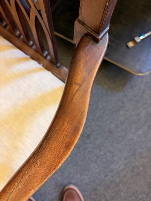 Lot 515 - A George III gothic walnut armchair