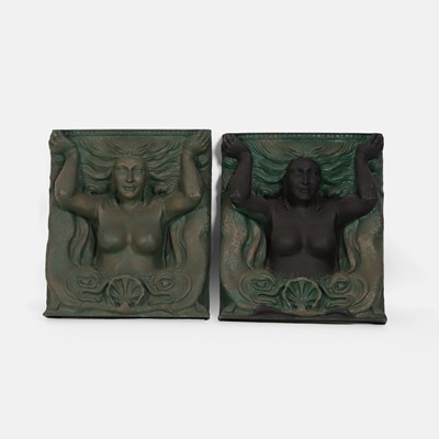 Lot 177 - A pair of mermaid panels