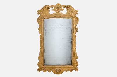 Lot 60 - A George II carved giltwood and gesso pier mirror