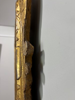 Lot 60 - A George II carved giltwood and gesso pier mirror