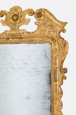 Lot 60 - A George II carved giltwood and gesso pier mirror