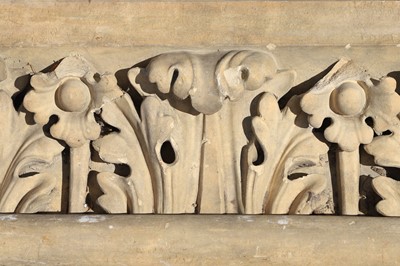 Lot 420 - A pair of buff terracotta tiles by J Stiff & Sons of Lambeth