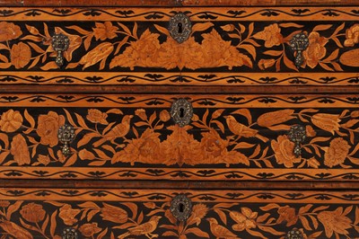 Lot A William and Mary walnut and marquetry chest of drawers