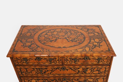 Lot A William and Mary walnut and marquetry chest of drawers