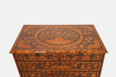Lot A William and Mary walnut and marquetry chest of drawers