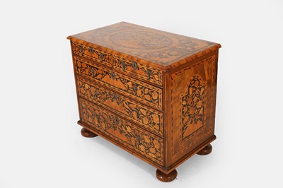 Lot A William and Mary walnut and marquetry chest of drawers