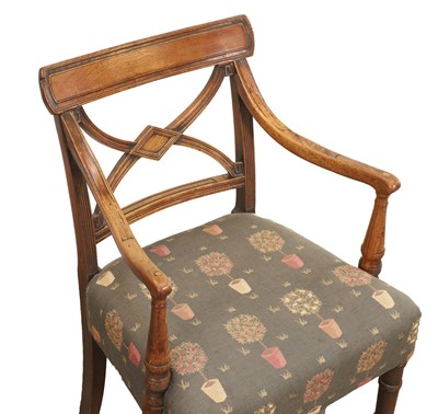 Lot 532 - A Regency mahogany elbow chair