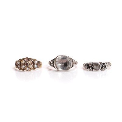 Lot 267 - A group of three Georgian rings