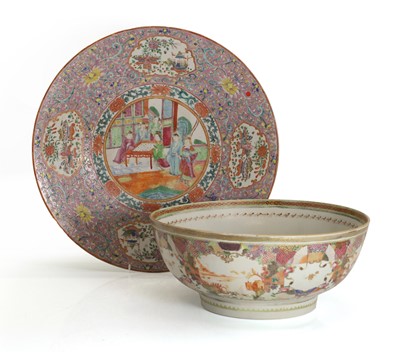 Lot 74 - A Chinese famille rose charger