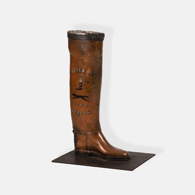 Lot 392 - A copper shop advertising boot