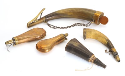 Lot 307 - A collection of powder flasks