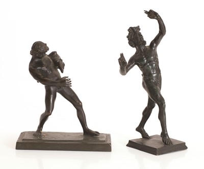 Lot 253 - A near pair of Grand Tour bronze figures
