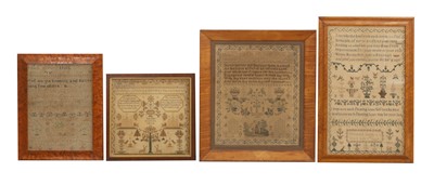 Lot 302 - A group of four needlework samplers
