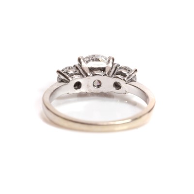 Lot 74 - A diamond three stone ring