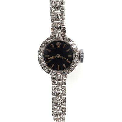 Lot 460 - A ladies' diamond set mechanical watch