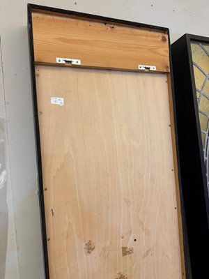 Lot 413 - A pair of Victorian stained-glass panel light boxes