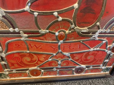 Lot 413 - A pair of Victorian stained-glass panel light boxes