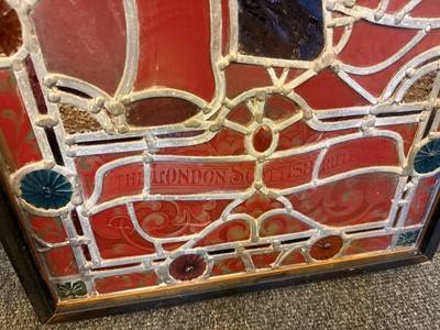 Lot 413 - A pair of Victorian stained-glass panel light boxes