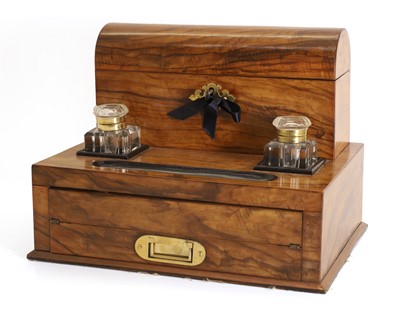 Lot 305 - A Victorian walnut desk stand