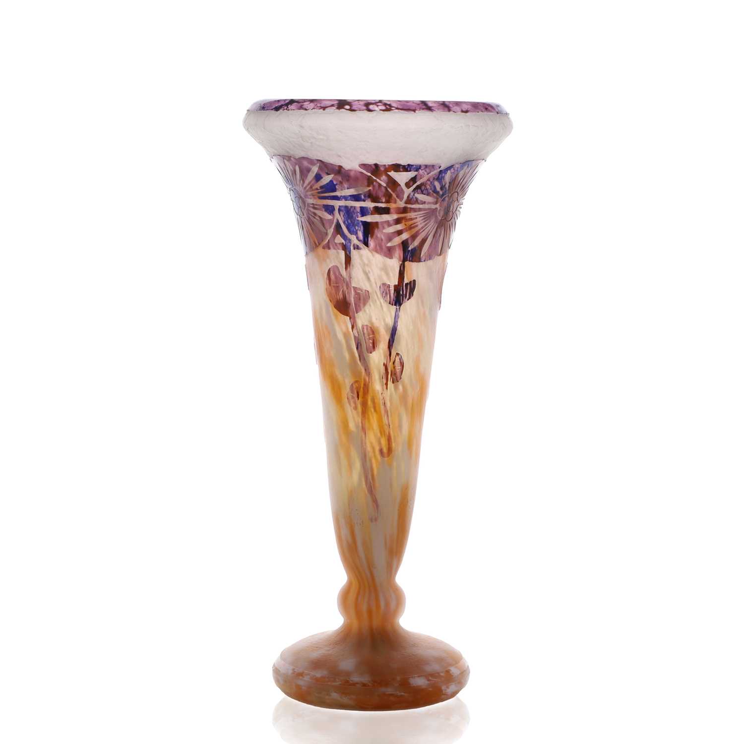 Lot 182 - A Le Verre Français 'Ancolies' vase