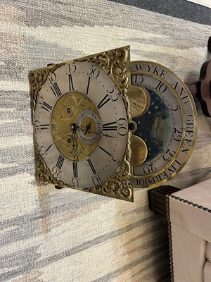 Lot 82 - A George III longcase clock by Wyke & Green, Liverpool
