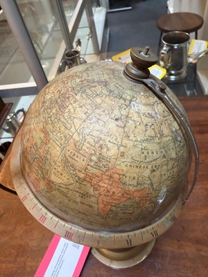 Lot 304 - An Edwardian terrestrial globe chronosphere