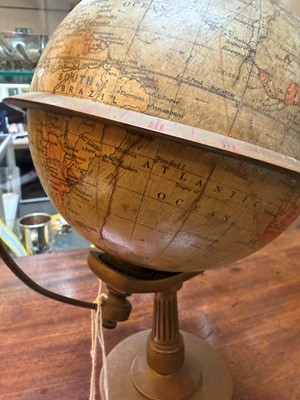 Lot 304 - An Edwardian terrestrial globe chronosphere