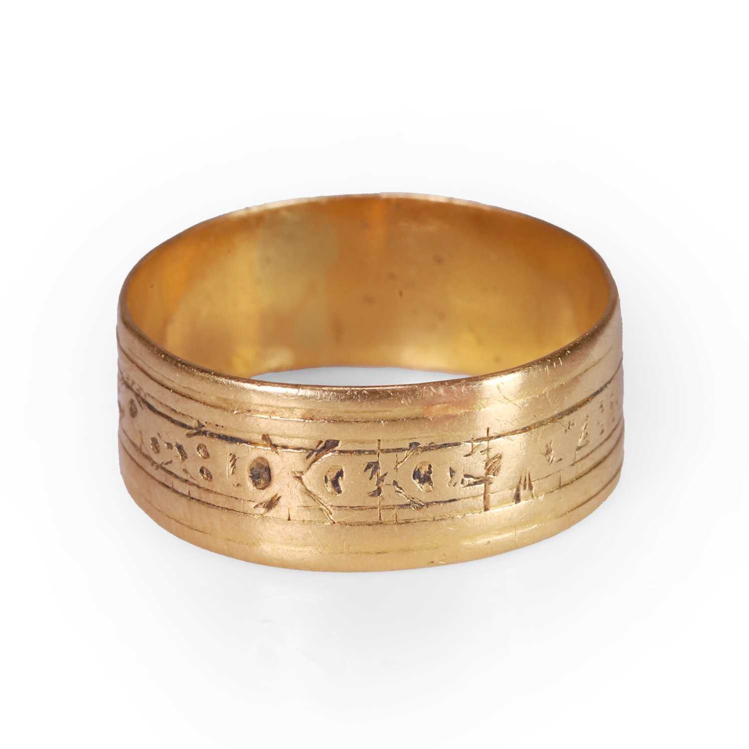 Lot 1 - A Georgian gold mourning ring