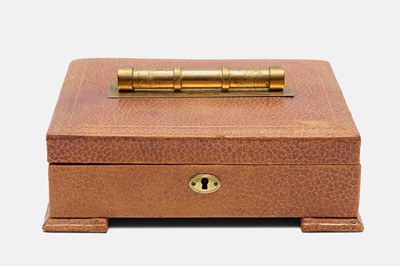 Lot 338 - A leather jewellery box