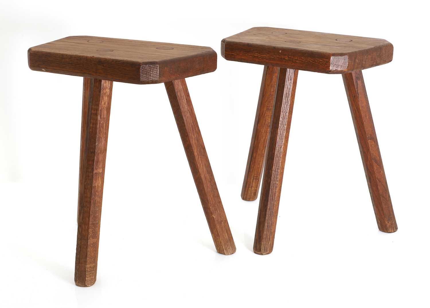 Lot 504 - A pair of milking stools