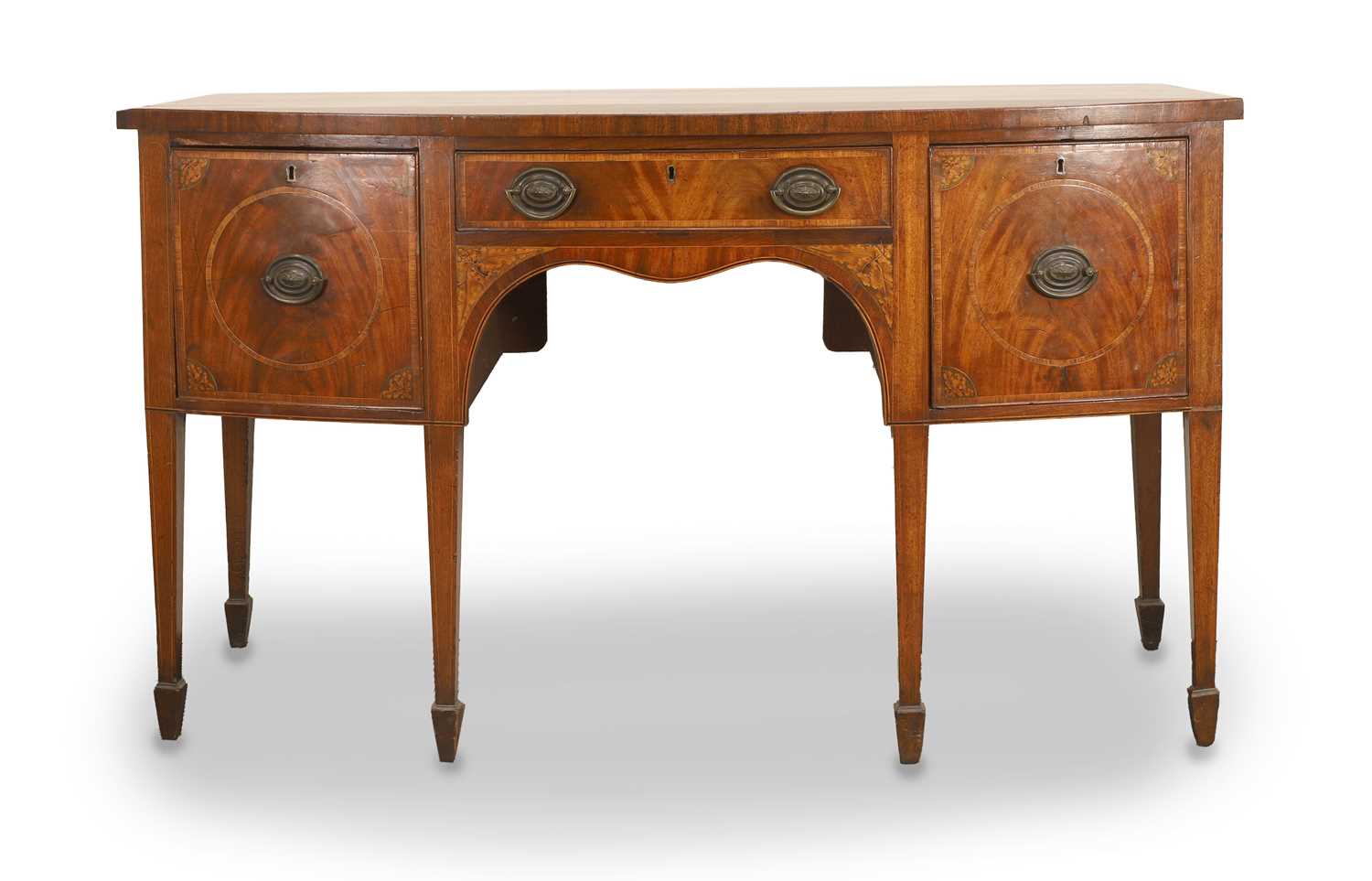 Lot 506 - A George III mahogany crossbanded and inlaid sideboard