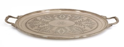 Lot 3 - A silver plated tray