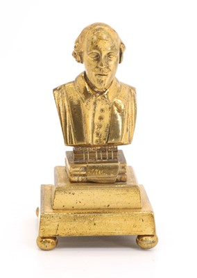 Lot 311 - A gilt bronze of Shakespeare