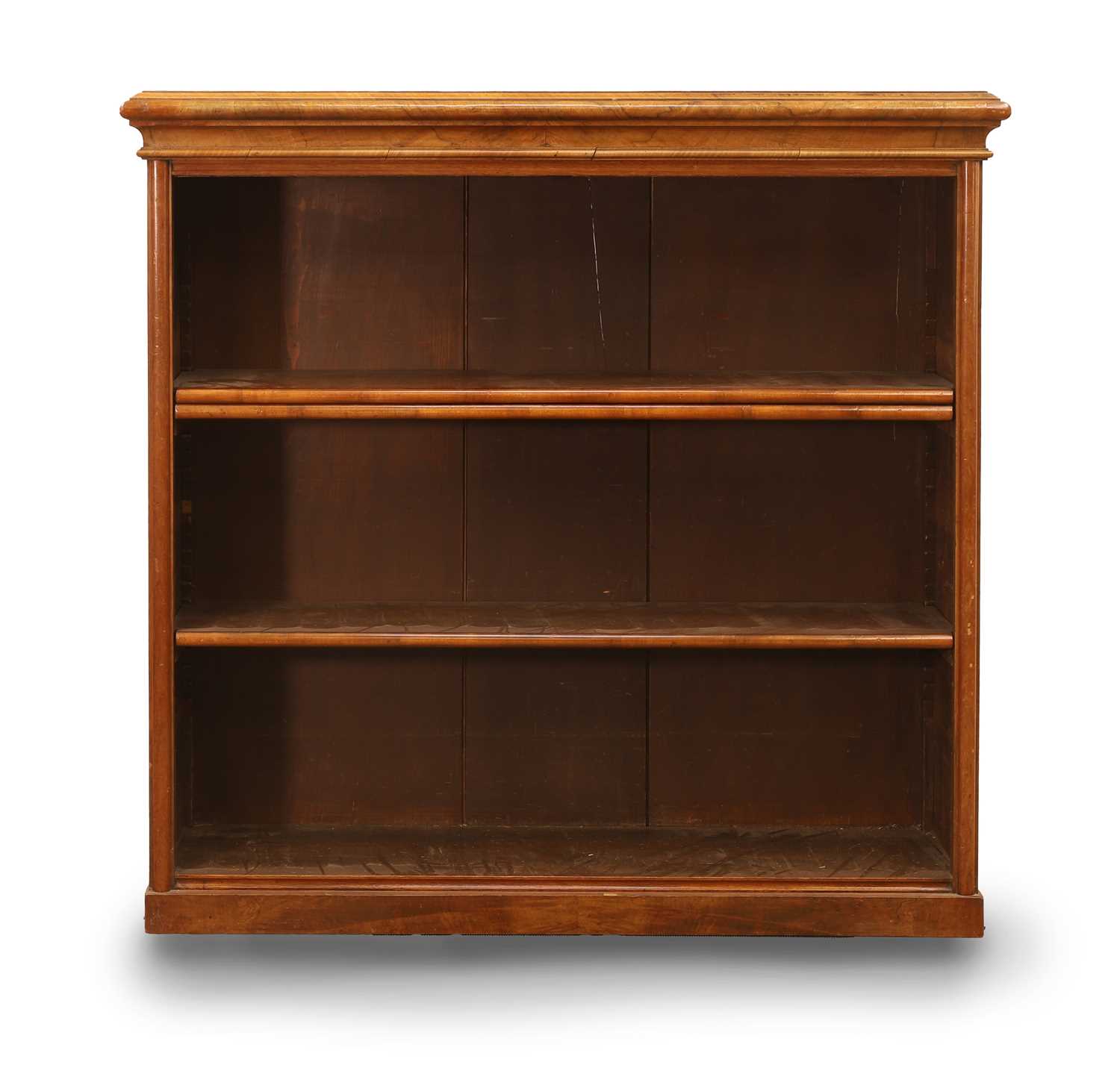 Lot 509 - A walnut open bookcase