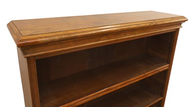 Lot 509 - A walnut open bookcase