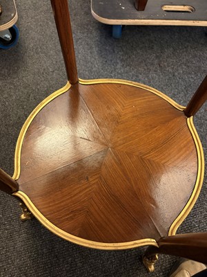 Lot 517 - A French kingwood and ormolu-mounted breccia marble occasional table