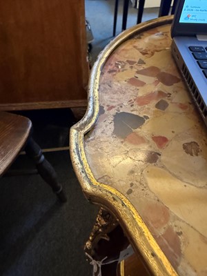 Lot 517 - A French kingwood and ormolu-mounted breccia marble occasional table