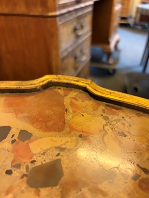 Lot 517 - A French kingwood and ormolu-mounted breccia marble occasional table