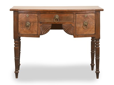 Lot 520 - A Scottish George II mahogany bow front dressing table
