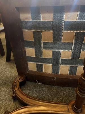 Lot 525 - A Victorian saddle seated stool